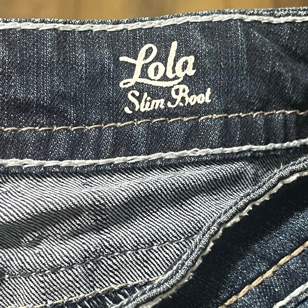 Hydraulic Lola Slim Boot Jeans Embroidered Bling Pockets Distressed 11/12 Y2K - Picture 8 of 10